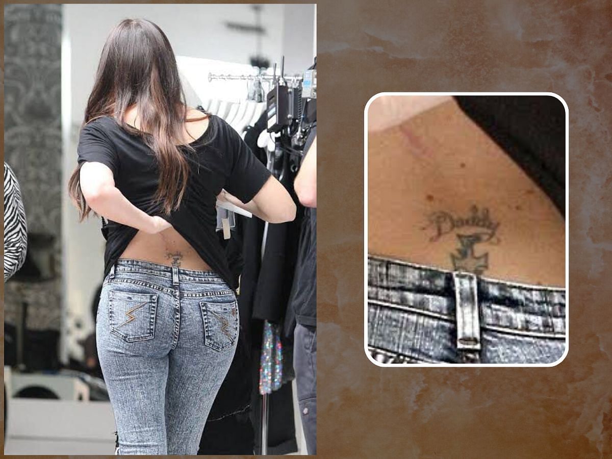 Khloe Kardashian's "Daddy" tattoo (Image via Getty Images)